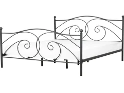 Online Łóżko Metal DINARD 160 x 200 cm Łóżka Metalowe|Łóżka Podwójne