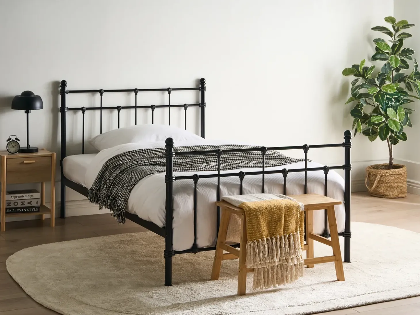 Sale Łóżko Metal LYNX 120 x 200 cm Łóżka Metalowe|Łóżka Podwójne
