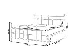 Sale Łóżko Metal LYNX 120 x 200 cm Łóżka Metalowe|Łóżka Podwójne