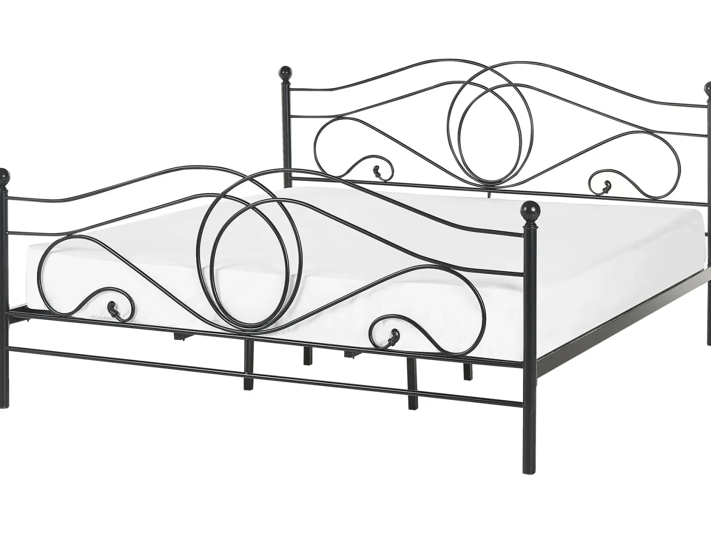 Łóżko Metal LYRA 180 x 200 cm Czarny