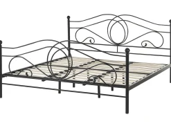 Łóżko Metal LYRA 180 x 200 cm Czarny
