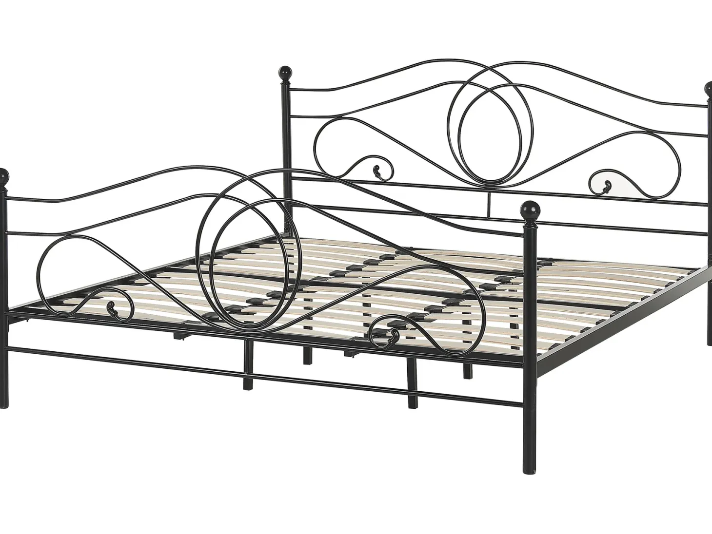 Łóżko Metal LYRA 180 x 200 cm Czarny