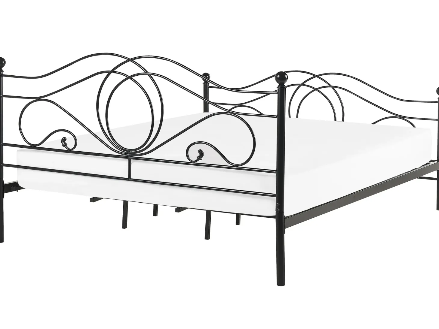 Łóżko Metal LYRA 180 x 200 cm Czarny