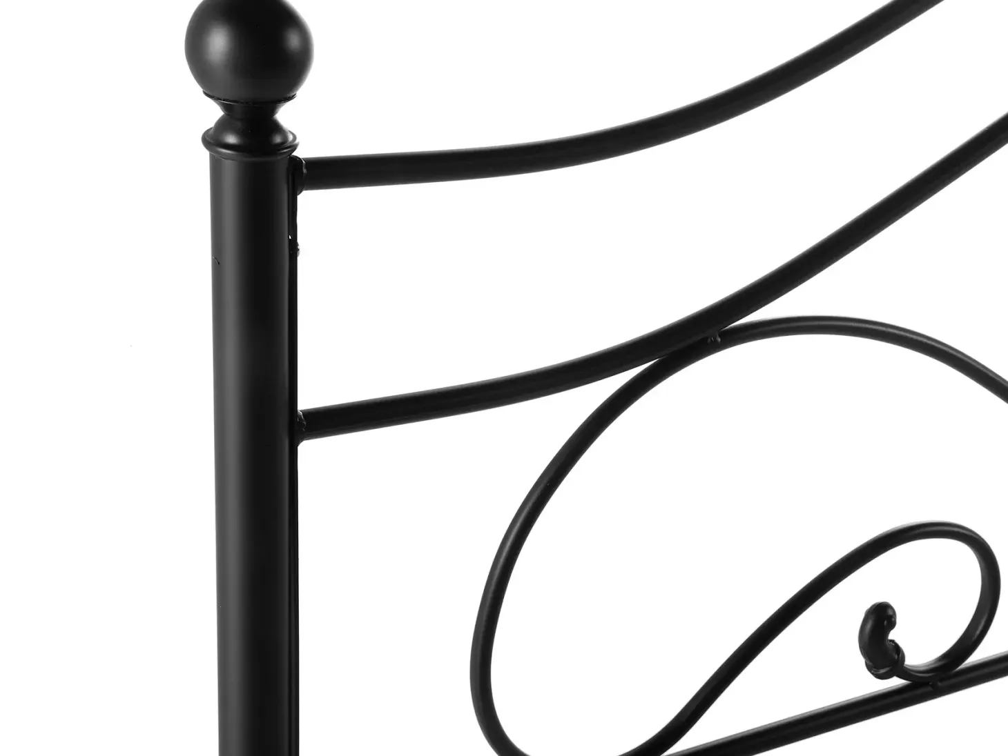 Łóżko Metal LYRA 180 x 200 cm Czarny