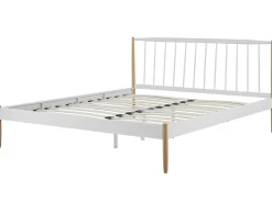 Best Łóżko Metal MAURS 180 x 200 cm Biały Łóżka Metalowe|Łóżka Podwójne