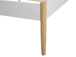 Best Łóżko Metal MAURS 180 x 200 cm Biały Łóżka Metalowe|Łóżka Podwójne