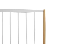 Best Łóżko Metal MAURS 180 x 200 cm Biały Łóżka Metalowe|Łóżka Podwójne