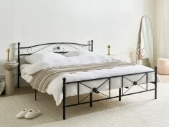Sale Łóżko Metal RODEZ 180 x 200 cm Łóżka Metalowe|Łóżka Podwójne