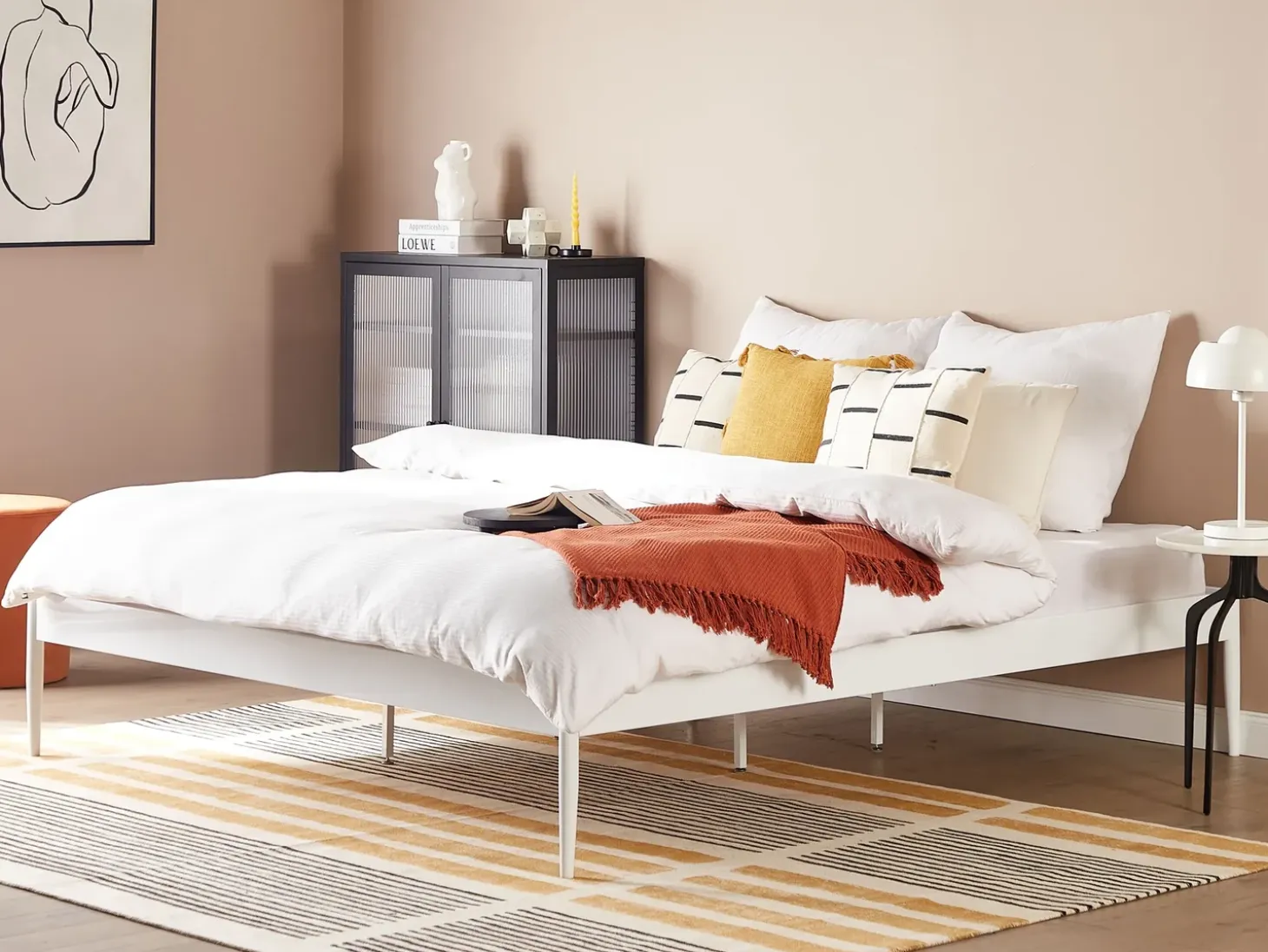 Discount Łóżko Metal VAURS 180 x 200 cm Łóżka Metalowe|Łóżka Podwójne