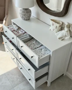 Outlet Komoda 6 szuflad HAZELVALE Biały Szafki I Komody|Szafki I Komody