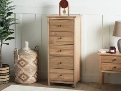 Clearance Komoda 5 szuflad SALTON Drewno sasafras Szafki I Komody|Szafki I Komody