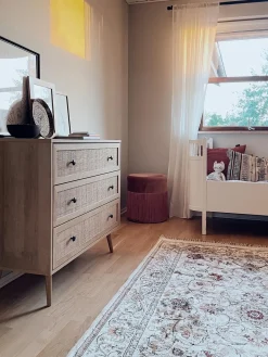 Best Komoda 3 szuflady PONCA Jasnobrązowy Szafki I Komody|Szafki I Komody