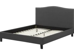 Sale MONTPELLIER 180 x 200 cm LED Biały Łóżka Tapicerowane|Łóżka Podwójne