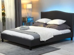 Hot MONTPELLIER 180 x 200 cm LED Kolorowy Łóżka Tapicerowane|Łóżka Podwójne