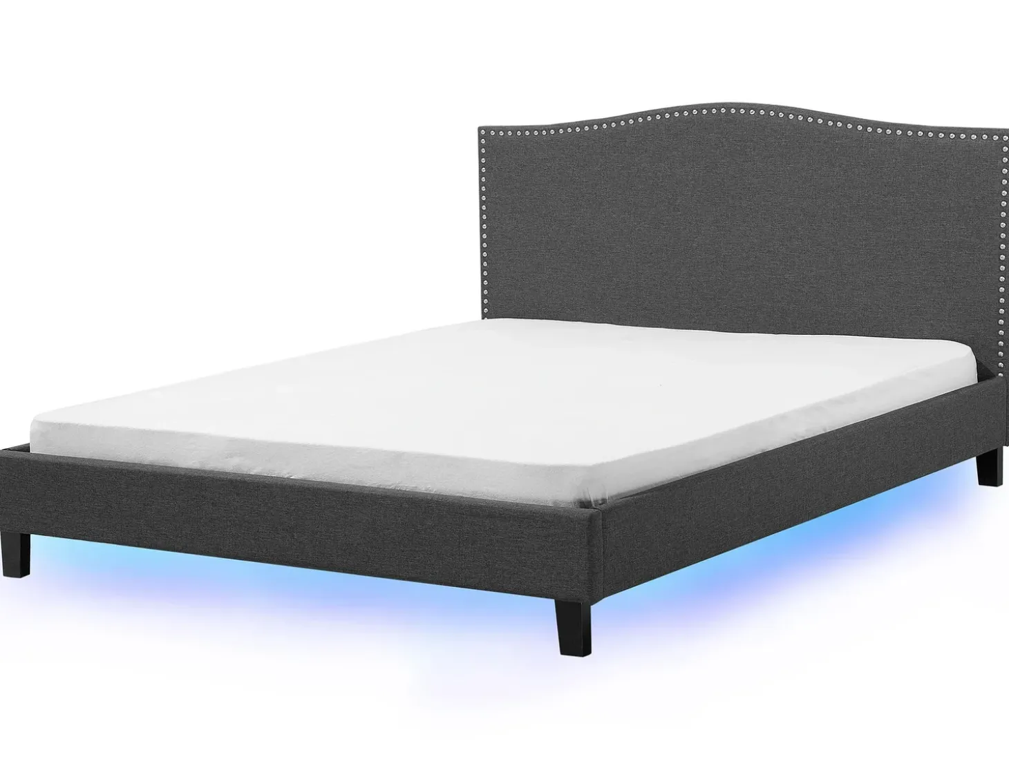 Hot MONTPELLIER 180 x 200 cm LED Kolorowy Łóżka Tapicerowane|Łóżka Podwójne
