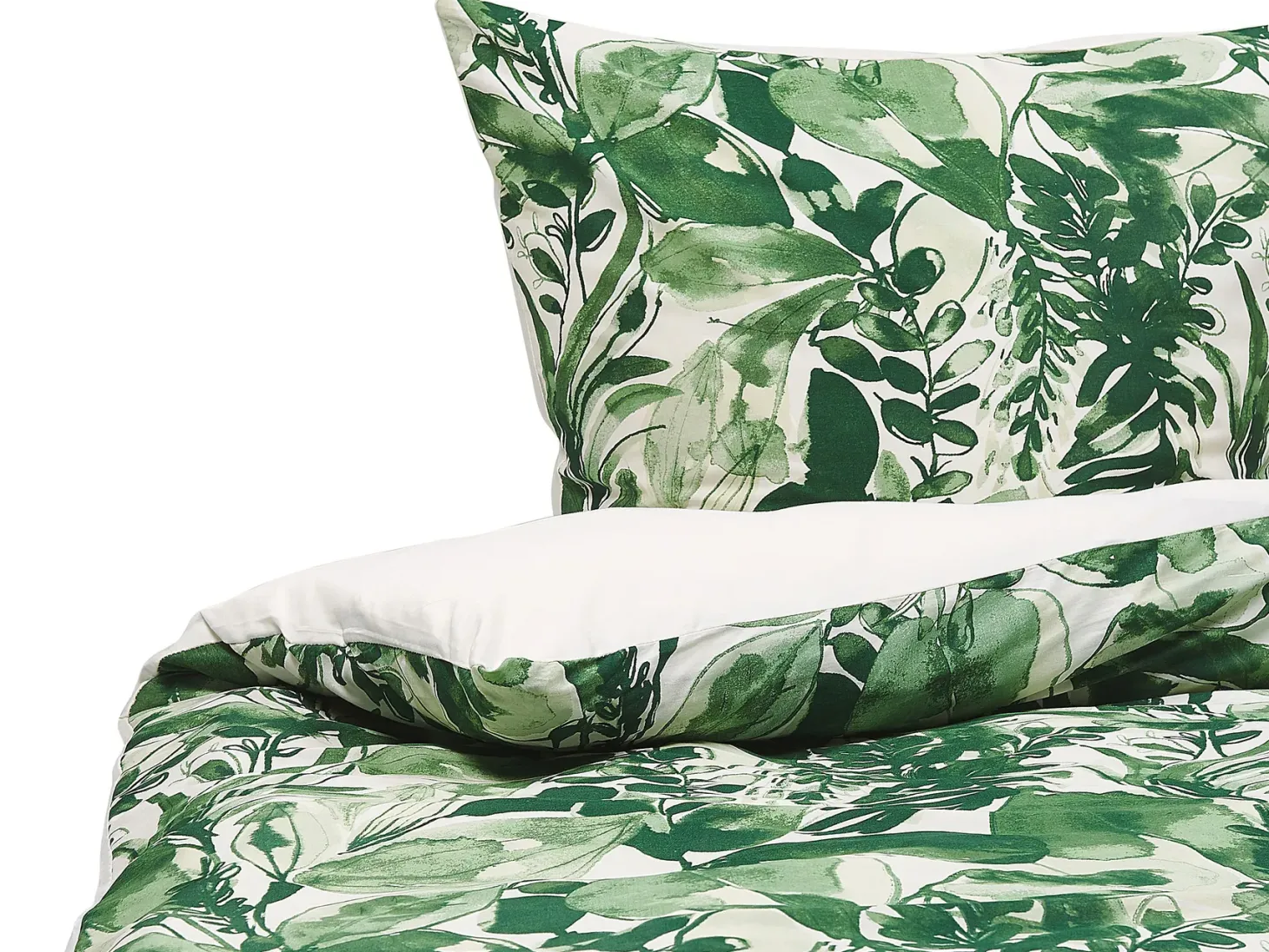 Komplet pościeli GREENWOOD Bawełna satynowa 155 x 220 cm Zielony