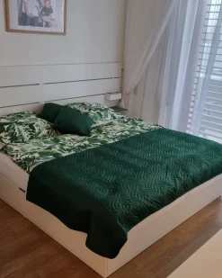 Komplet pościeli GREENWOOD Bawełna satynowa 155 x 220 cm Zielony