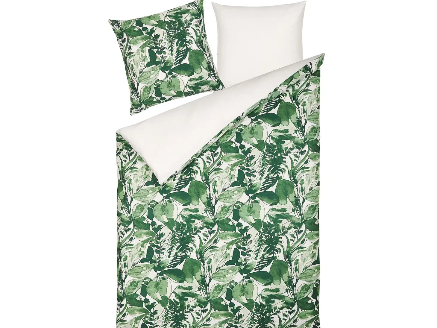 Komplet pościeli GREENWOOD Bawełna satynowa 155 x 220 cm Zielony
