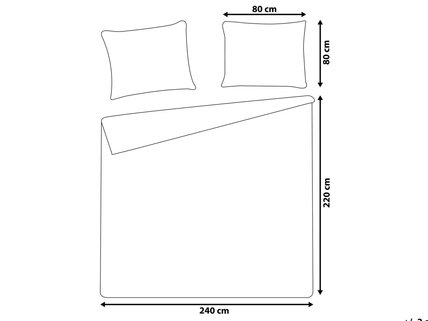 Komplet pościeli HARMONRIDGE Bawełna satynowa 220 x 240 cm Ciemnoniebieski