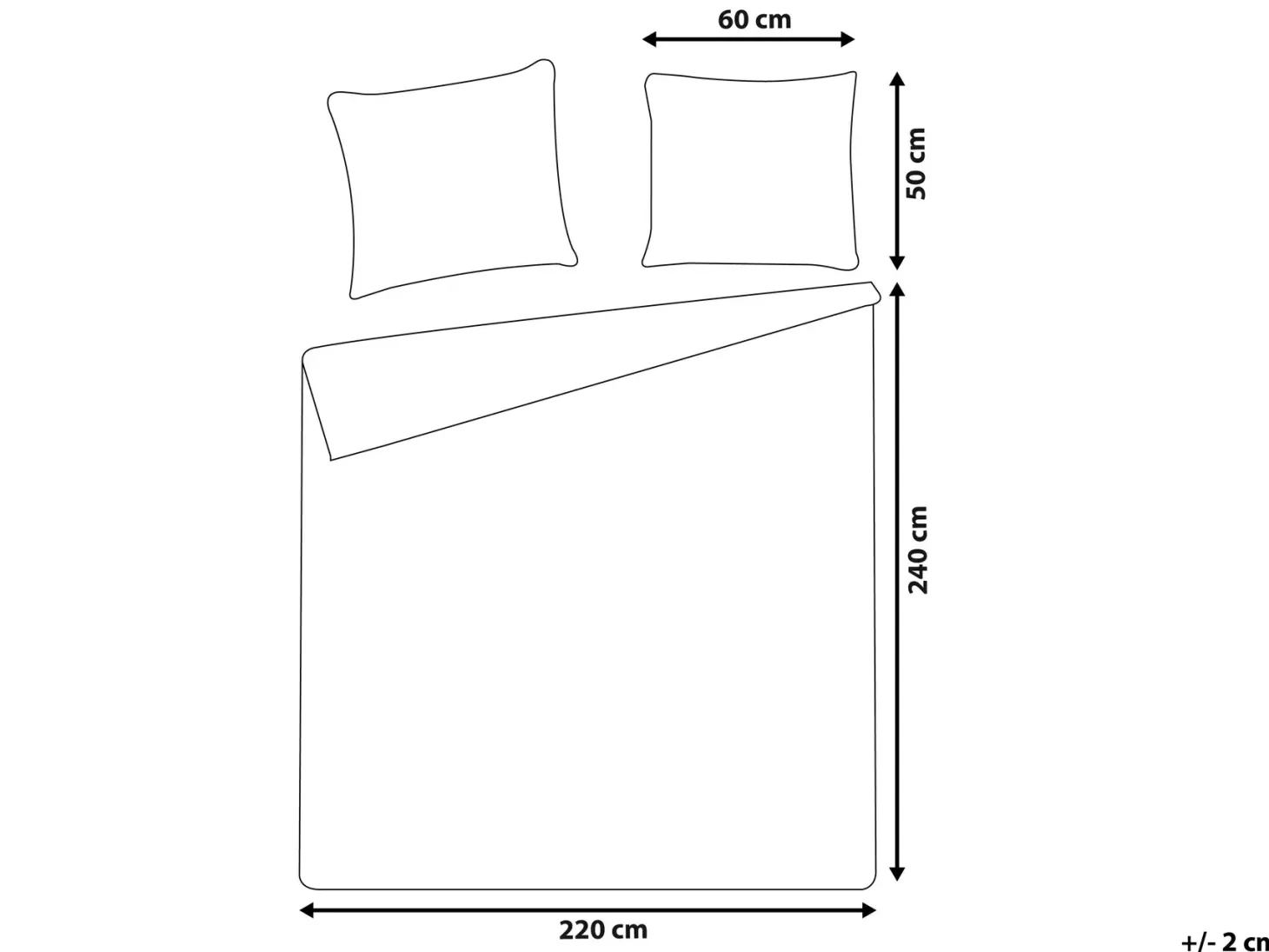 Komplet pościeli PARKROSE Bawełna satynowa 220 x 240 cm Zielony