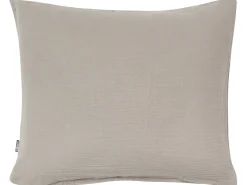 Komplet pościeli SUMNER Muślin bawełniany 220 x 240 cm Beżowoszary