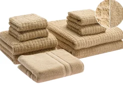 Komplet 9 ręczników ATAI Bawełna Piaskowy