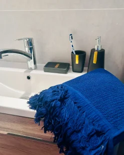 Komplet 9 ręczników ATIU Bawełna frotte Granatowy