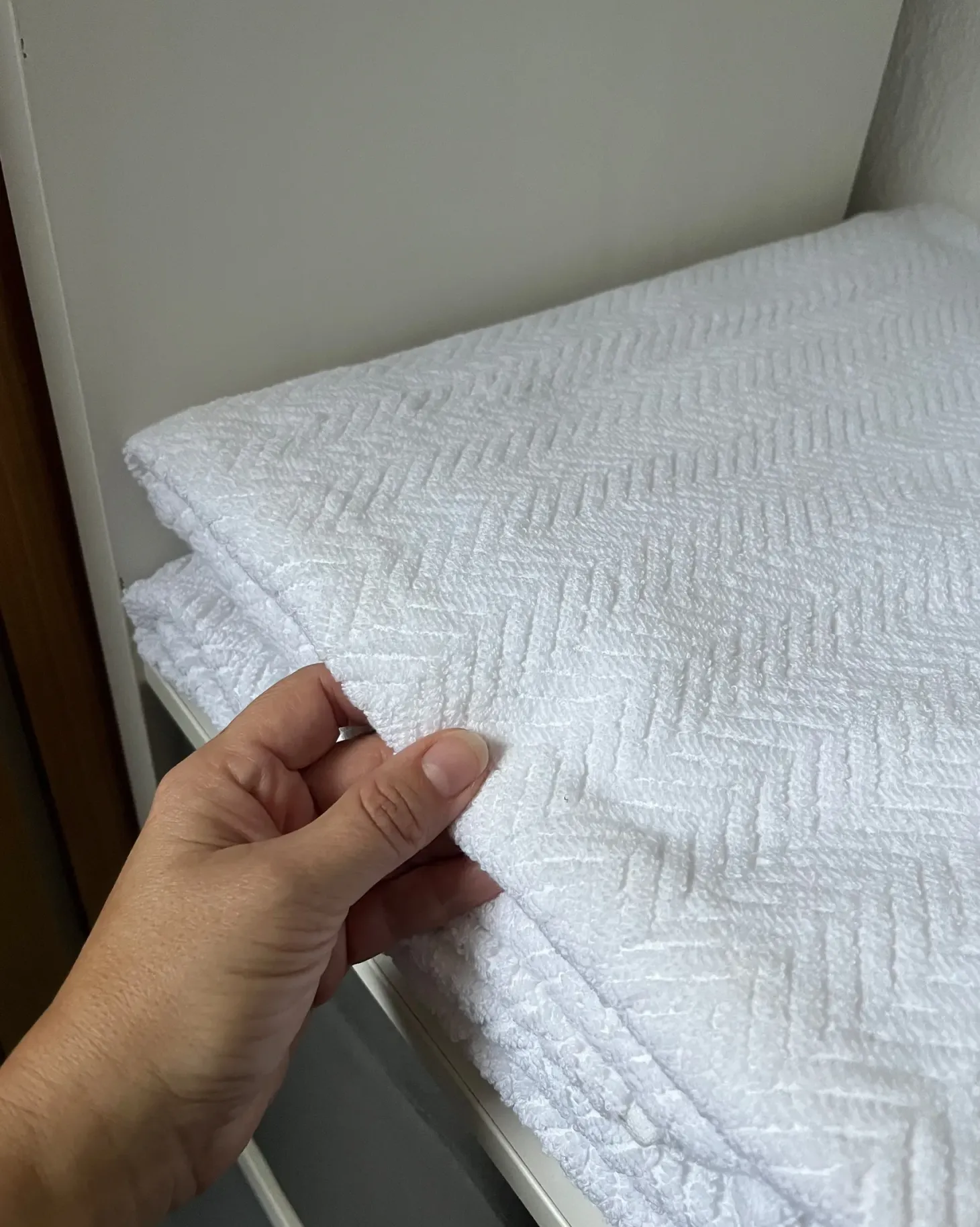 Komplet 2 ręczników MITIARO Bawełna frotte Biały