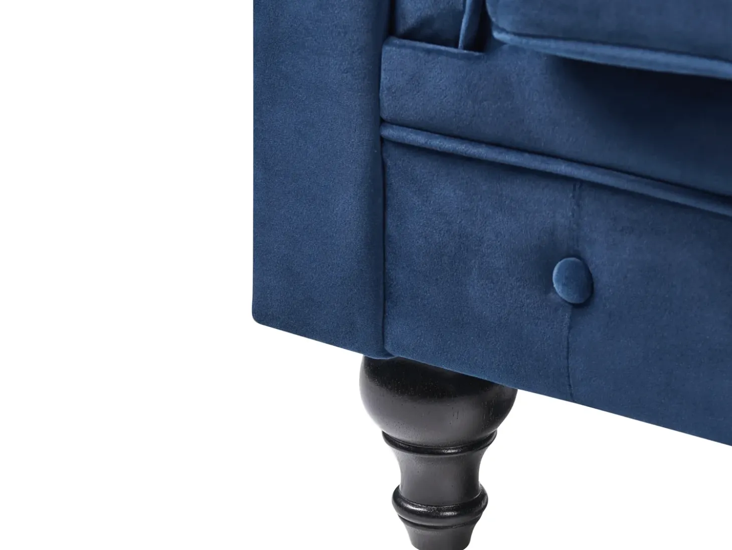 Sale Komplet wypoczynkowy dla 4 osób CHESTERFIELD Welur Granatowy Sofy Tapicerowane|Kolekcje Sof