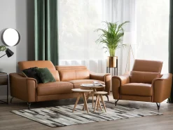 Outlet Komplet wypoczynkowy dla 4 osób NARWIK Skóra naturalna Kolekcje Sof|Sofy Skórzane