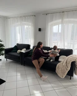 Sale Komplet wypoczynkowy dla 4 osób SAVALEN Skóra naturalna Kolekcje Sof|Sofy Skórzane