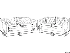 Outlet Komplet wypoczynkowy dla 5 osób SKIEN Welur Sofy Tapicerowane|Kolekcje Sof