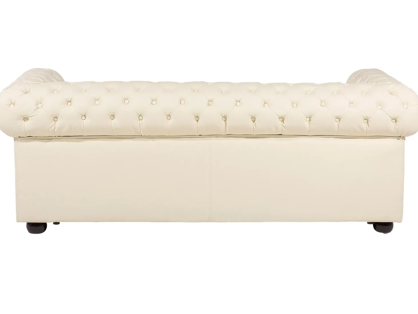 New Komplet wypoczynkowy dla 4 osób CHESTERFIELD Skóra naturalna Jasnobeżowy Kolekcje Sof|Sofy Skórzane