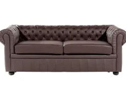New Komplet wypoczynkowy dla 4 osób CHESTERFIELD Skóra naturalna Kolekcje Sof|Sofy Skórzane
