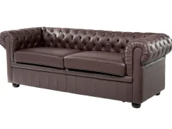 New Komplet wypoczynkowy dla 4 osób CHESTERFIELD Skóra naturalna Kolekcje Sof|Sofy Skórzane