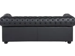 Discount Komplet wypoczynkowy dla 4 osób CHESTERFIELD Skóra naturalna Czarny Kolekcje Sof|Sofy Skórzane