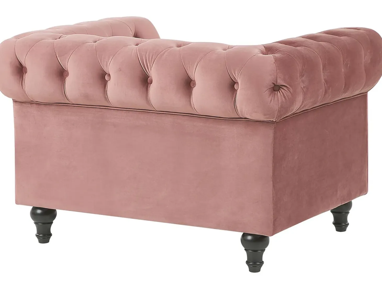 Outlet Komplet wypoczynkowy dla 4 osób CHESTERFIELD Welur Różowy Sofy Tapicerowane|Kolekcje Sof