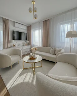 Outlet Komplet wypoczynkowy dla 6 osób LOEN Boucle Sofy Tapicerowane|Kolekcje Sof