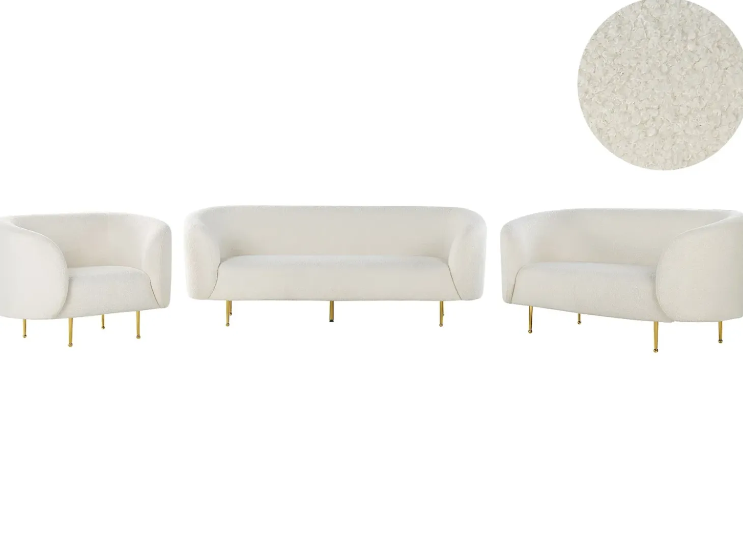 Outlet Komplet wypoczynkowy dla 6 osób LOEN Boucle Sofy Tapicerowane|Kolekcje Sof
