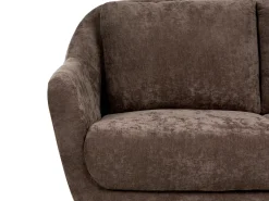 Clearance Komplet wypoczynkowy dla 3 osób EIBY Szenil Ciemnobrązowy Sofy Tapicerowane|Kolekcje Sof