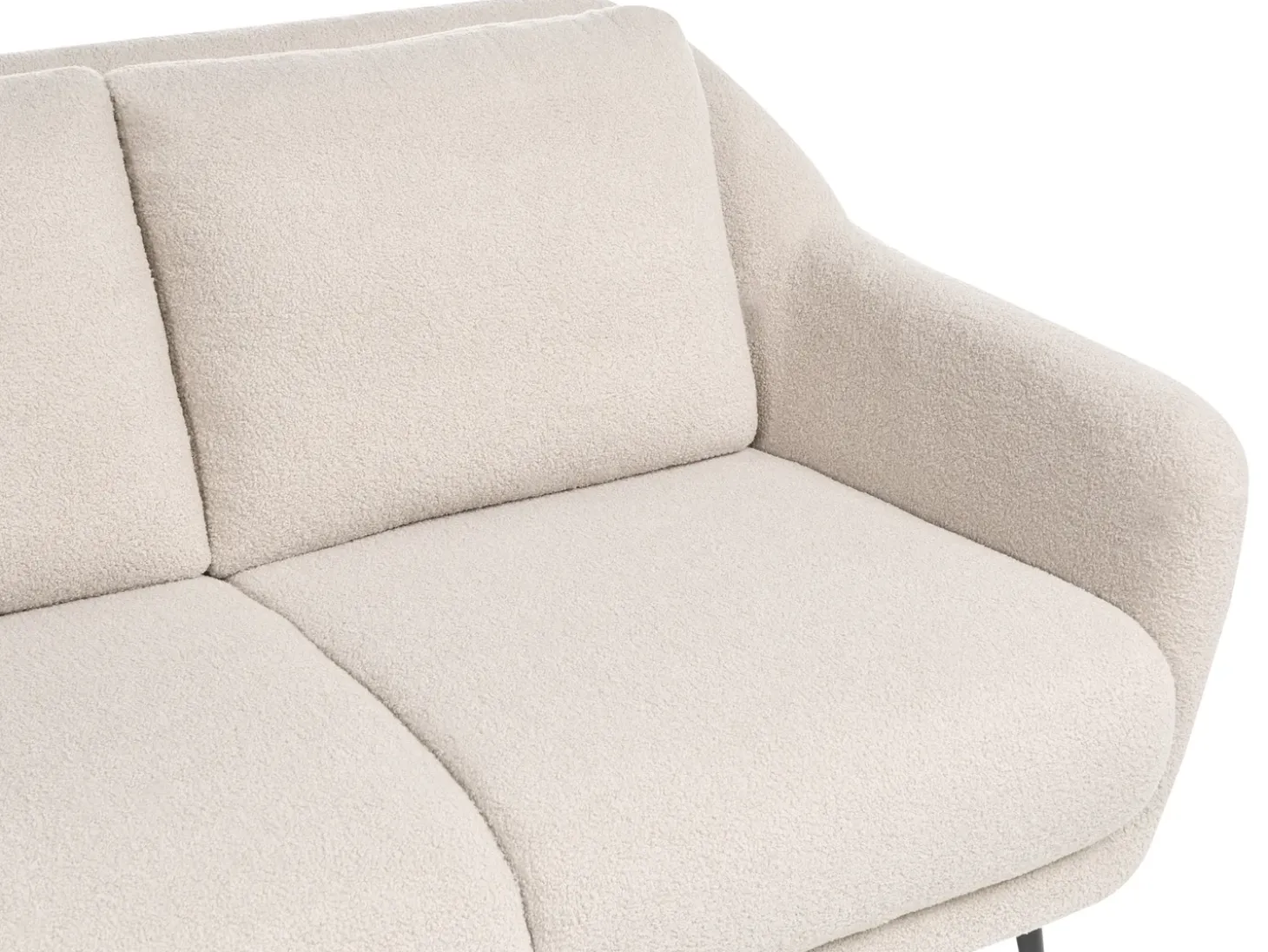 Discount Komplet wypoczynkowy dla 3 osób EIBY Boucle Beżowy Sofy Tapicerowane|Kolekcje Sof