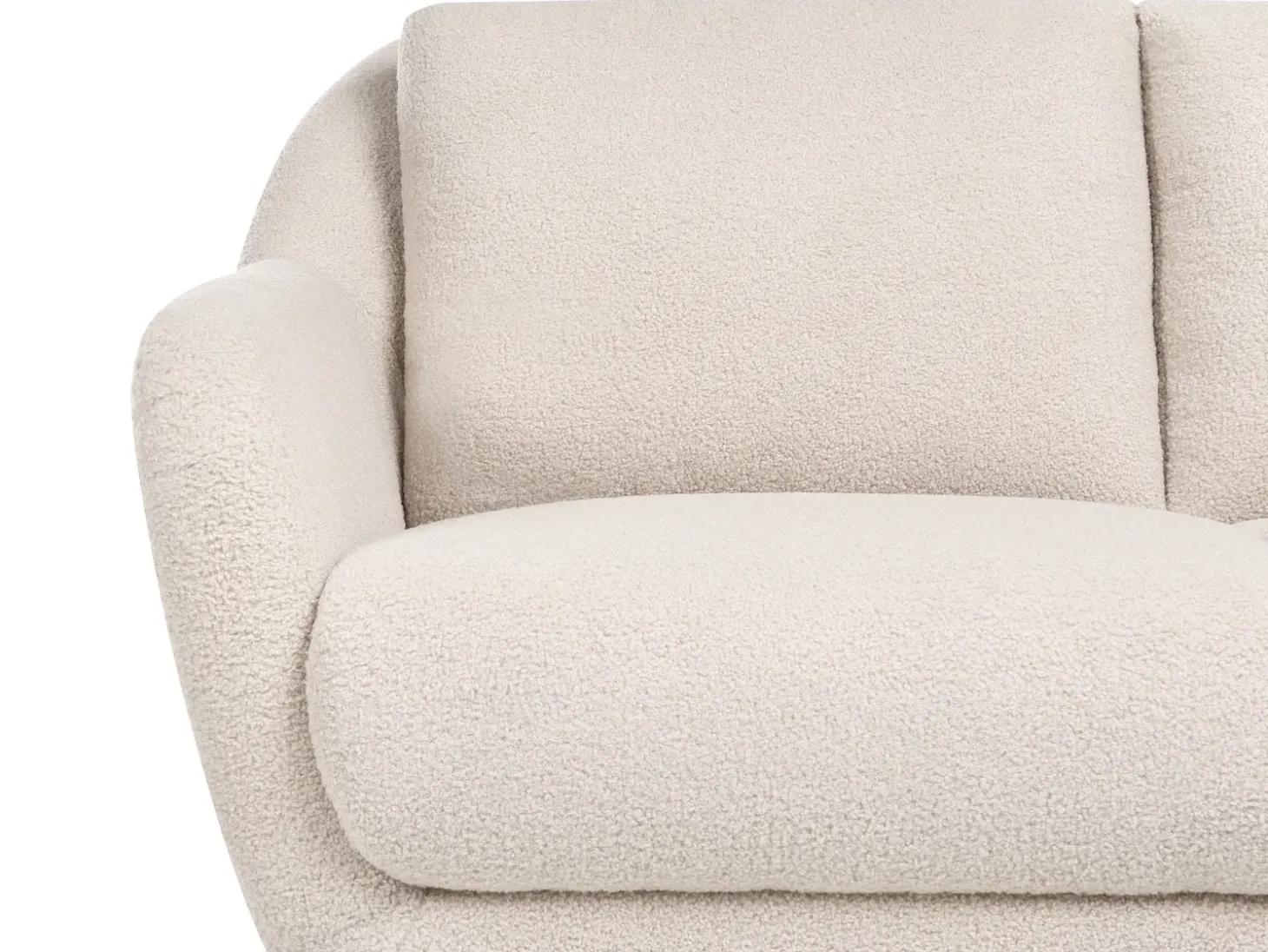 Discount Komplet wypoczynkowy dla 3 osób EIBY Boucle Beżowy Sofy Tapicerowane|Kolekcje Sof