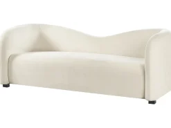 Best Komplet wypoczynkowy dla 5 osób VELTADA Welur Złamana biel Sofy Tapicerowane|Kolekcje Sof