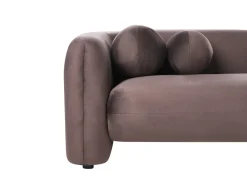 Discount Komplet wypoczynkowy dla 4 osób LEIREN Welur Ciemno Sofy Tapicerowane|Kolekcje Sof