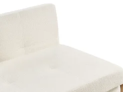 Discount Komplet wypoczynkowy dla 3 osób EDLAND Boucle Biały z ławką Sofy Tapicerowane|Kolekcje Sof