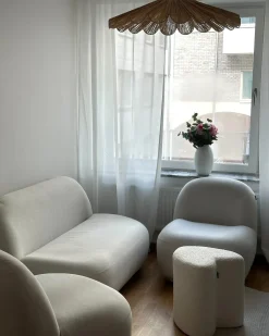 New Komplet wypoczynkowy dla 4 osób LOVBERG Złamana biel Sofy Tapicerowane|Kolekcje Sof