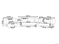Komplet wypoczynkowy dla 6 osób HOGBO Sofy Tapicerowane|Kolekcje Sof