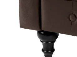 Outlet Komplet wypoczynkowy dla 4 osób CHESTERFIELD Welur Ciemnobrązowy Sofy Tapicerowane|Kolekcje Sof