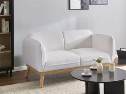 Best Komplet wypoczynkowy dla 5 osób LJUNG Boucle Biały Sofy Tapicerowane|Kolekcje Sof