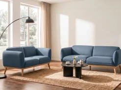 Discount Komplet wypoczynkowy dla 5 osób LJUNG Niebieski Sofy Tapicerowane|Kolekcje Sof